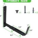 Adjustable Window Box Bracket 6 Pack, Heavy Duty Planter Box Bracket Flower Box Holder Wall Mount Suitable for Planter Boxes 6 inches to 12 inches Deep