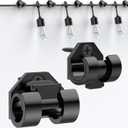 Hooks for Outdoor String Lights Clips, Christmas Light Clips Weatherproof, Lights Hanger Hooks for Hanging Christmas Light, Fairy Light, Cable, Holiday Decor - Black, 50 Pack