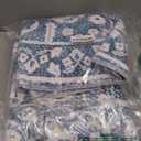 Blue and White Round Rug 5 Ft Rugs for Entryway Washable Circle Entrance Rug Non Slip Round Doormat Indoor Printed Faux Wool Round Front Door Mat Floor Carpet for Backdoor, Bedroom