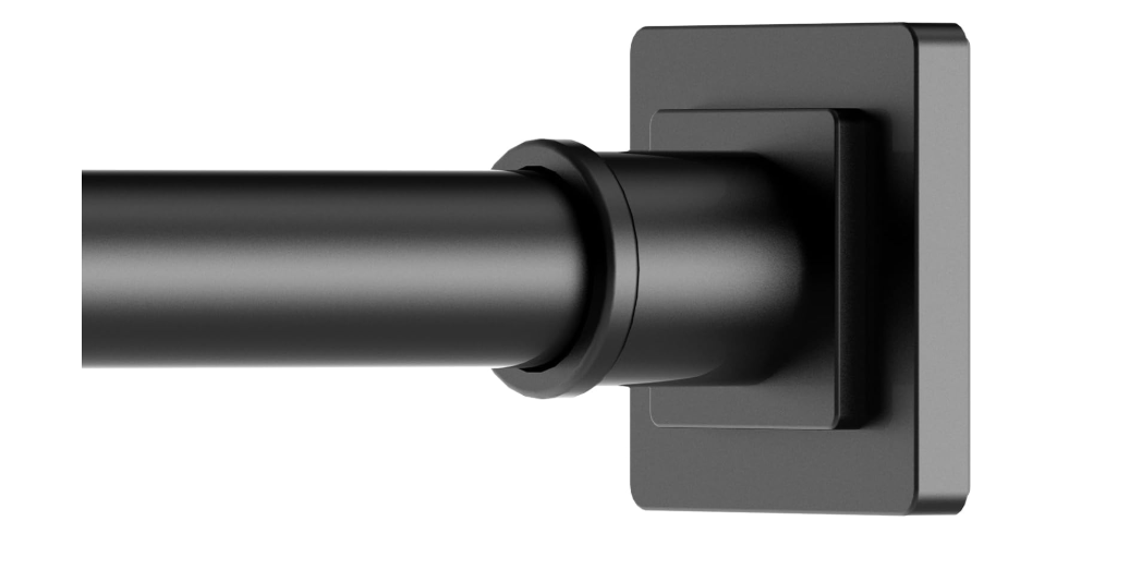 Shower Curtain Rod Adjustable 31-79", Anti-Rust Shower Rod & Spring Tension Shower Rod No Drill, Black Shower Curtain Rod for Bathroom Tension Rod