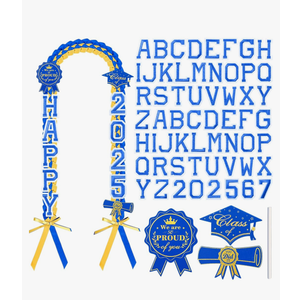  Graduation Leis 2025 Graduation Ribbon Lei Necklace Decorations with Letter Wooden Pattern for Student