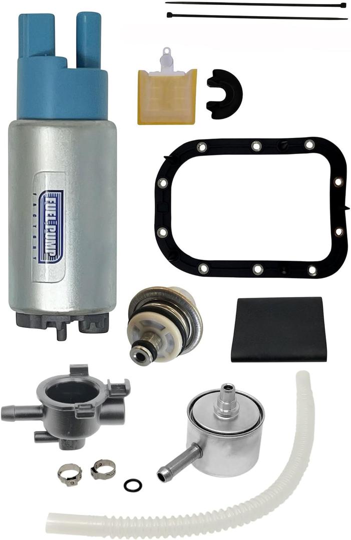 Fuel Pump W/Regulator, Housing & Seal Fits 01-07 Harley Davidson Softail/Deluxe/Fat Boy/Heritage/Night Train/Springer with fuel filter by Fuel Pump Factory