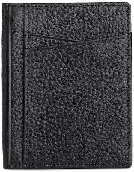 Cow Leather Wallet for Men Male Real Cow Vintage Handmade Clutch Purse Card Holder Phone Bag (D)