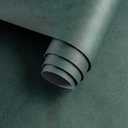 Dark Green Peel and Stick Wallpaper 48"x197" Matte Extra Thick Art Deco Contact Paper Waterproof Self-Adhesive Removable Pure Green Vinyl Wallpaper 3D Textured for Cabinet Studio Farmhouse