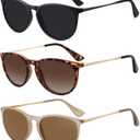 WOWSUN Retro Polarized Sunglasses Womens 2026 Trendy Round Classic Glasses