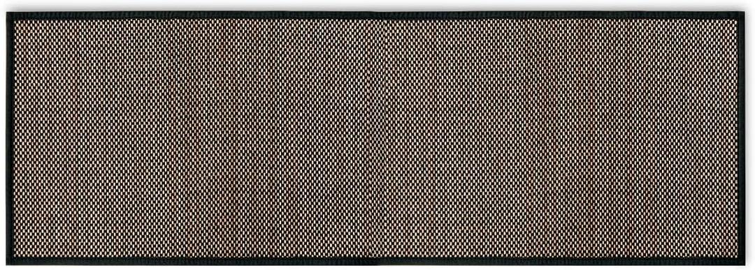 Artoid Mode Washable Non Skid Kitchen Rugs and Mats Doormat, Absorbent Door Mat Rugs for Kitchen Floor Front of Sink Hallway Black 17x47 Inch