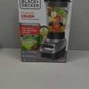 BLACK+DECKER PowerCrush Countertop Blender, 6-Cup Glass Jar, For Smoothies and More, Stainless Steel Blade, 4 Speed Settings to Puree, Crush Ice, Chop, Dice, and Pulse, Dishwasher Safe, 700W Motor
