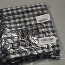SmoothNovelty 12 Pack Buffalo Plaid Cloth Napkins 18x18 Inch Spring Checkered Cloth Napkins Scalloped Soft Cotton Table Mat Washable Reusable for Dinner Wedding Birthday Parties (Classic,Black)