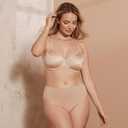 Bali Women's Push-Up Bra, Live It Up Full-Coverage Bras for Women, Cushioned Straps, Full Coverage (Beige) 38DDD