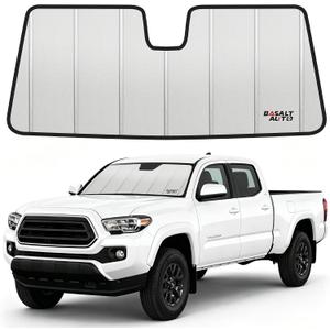 Windshield Sun Shade Deluxe Compatible for 2018-2023 Toyota Tacoma Silver Reflective 6 Layers Accordion-Folding Front Sun Visor