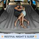 Self-Inflating SUV Air Mattress with Built in Electric Pumpcar air Mattress with Pillow for TrunkPortable car Mattress for Travle and Camping, Light Gray