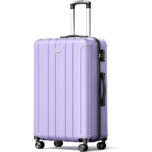 Hardside Luggage with Spinner Wheels TSA Lock,Checked-Medium 28-Inch,Lavender Purple