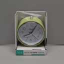 Equity 5" Silent Sweeping Quartz Metal Alarm Clock-Light Green (Model 20090)