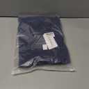 GOKATOSAU Women's Hight Waist Decorative Front Pocket Trousers Straight Wide Leg Long Flared Pants Navy (Blue, L)