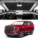 Custom Fit Windshield Sun Shade for GMC Yukon 2015-2026, Blocks UV & Heat, Front Window Sunshade, Easy Fold & Store