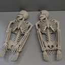 JOYIN 2 PCS 24 Halloween Skeleton Decor, 2 FT Full Body Stayable Posable Skeletons for Halloween, Yellow Human Plastic Bones with Movable Joints for Spooky Indoor Outdoor Decoration, Graveyard Prop