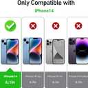 luolnh Compatible with iPhone 14 Case for Girly Women Shockproof Clear Plant Pattern Hard Back Cover for iPhone 14 6.1 inch 2022(Green Chrysanthemum)