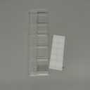 9.5 Large Acrylic Straw Holder for Cabinet Door - Reusable Tumbler Straw Organizer Storage, Small Kitchen Accessories Container, Ultra Sticky Cupboard Door Mounted (Transparent)