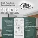 Modern Black Led Ceiling Light 3-Square Design 3000K-6500K Dimmable LED Ceiling Light with Remote 33W Acrylic Ceiling Lighting Fixture for Bedroom Kitchen Dining Room Office Lamps