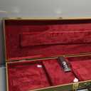 Electric guitar hardshell case leather case bag with internal guitar bag soft layer with locking latch waterproof (Yellow)