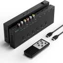 5 in to 1 Out RCA/HDMI Switcher3 Way HDMI 2.0 + 2 RCA to HDMI Converter, Support 4:3/16:9 4K and 3D for PS1/2/3/4/5, N64, SNES, Switch, DVD, Roku, etc.