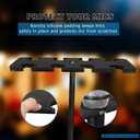 Multi Microphone Holder, Up to 8 Mics, Ideal Mics Holder for Stage Organization and Display, with 3/8"-16 Threaded Adapter, Aluminum, Black
