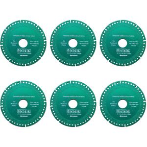 Indestructible Discs for Grinder - 6 Pack 4.5 inch Cutting Grinding Disks for Angle Grinder 7/8 inch, Smooth, Wood, All Materials