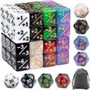 56 Pieces MTG Counter Dice Set in 8 Colors, 48 Pieces Magic The Gathering Life Counters Tokens Dice Set and 8 Pieces D20 for MTG, TCG, Cards Gaming Accessories