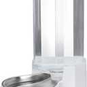 RIZZARI Automatic 9L Gravity Stainless Steel Pet Waterer, Fortunate Angular Water Feeder with Edges, Safe and Large Capacity, Suitable for Small and Medium-Sized Cats and Dogs (9L with Filter), White