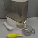 Clear Rice Holder Dispenser, 22 Lbs Large Grain Storage Container with Measuring Cup, Cylinder Household Food Dispenser Bucket Kitchen Organization for Cereal Oatmeal Coffee Bean Soybean Corn