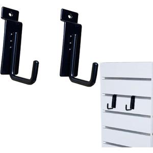 2 Pcs Slatwall Hooks J Shape Heavy Duty Hook Hangers for Display Slatboard Wall Accessories Hardware Hanging Garment Hook for Slate Panel Black 3.25 Inch