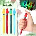 36 Pcs Luminous Light up Bulb Christmas Pens Bulk Glow in The Dark Ballpoint Pen Black Ink Pen for Adults Office Supplies Christmas Stocking Stuffer Gift