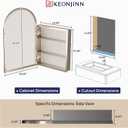 Keonjinn Arched Medicine Cabinet with Mirror 20" x 32", Brushed Nickel