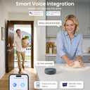 Veise VE027 Built-in Wi-Fi Smart Lock, Fingerprint Keyless Entry Front Door Lock, App Remote & Voice Control, No Hub Needed, Touchscreen Keypad Deadbolt, IP65 Waterproof, BHMA Grade 3, Satin Nickel