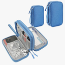 Electronic Organizer Travel Cable Accessories Case, 2 Pack Electronic Organizer Bag, Accessories Organizer Pouch for Cable, Cord, Charger, Phone, USB, Power Bank, Earphone(Small+Big, Blue)