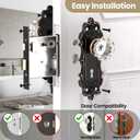 Antique Door Knobs Interior Mortise Lock Oil Rubbed Bronze Door Knob Crystal Glass Door Handle Vintage Skeleton Key Door Locks for Bedrooms Bathroom