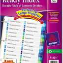 Avery Double-Column Ready Index Table of Contents Dividers with Multicolor Tabs