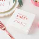 2 x Crisky 80th Birthday Cocktail Napkins Rose Gold for Women 80th Birthday Party Decorations for Cake Dessert Berverage Table, 80th Birthday Party Supplies 50 Pcs Disposable Napkins, 3-Ply