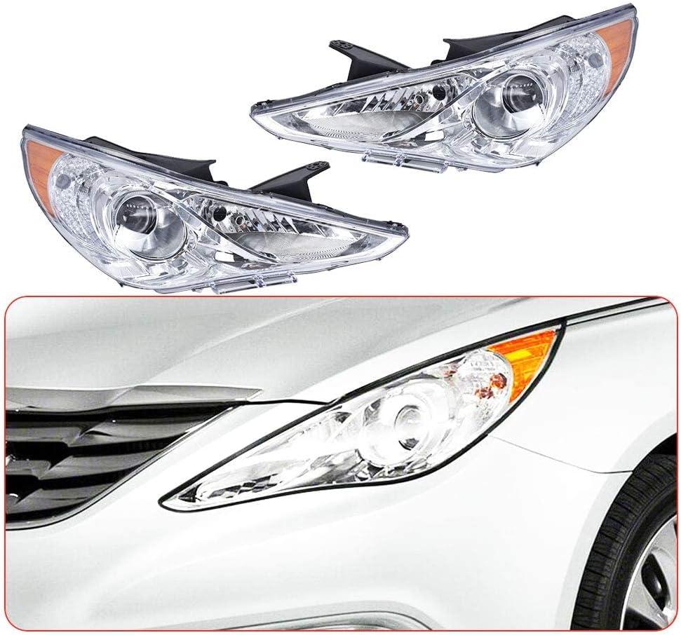 LABLT Headlights Assembly Replacement for Sonata 2011 2012 2013 2014 Projector Headlight Clear Lens Replacement for 209150009 209149009 921013Q000 921023Q000 HY2502159 HY2503159 LABLT Headlights Assembly Replacement for Sonata 2011 2012 2013 2014 Projector Headlight Clear Lens Replacement for 209150009 209149009 921013Q000 921023Q000 HY2502159 HY2503159