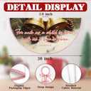 Vintage Winter Christian Christmas Bells Tree Skirt, Farmhouse Winter Bible Verse Tree Skirt, Religious Xmas Tree Mat Ornaments for Winter New Year Home Party Holiday Indoor Decor, 36 Inch (Born)