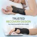 Carpal Tunnel Wrist Brace Night Support and Metal Splint Stabilizer [Single] - Helps Relieve Tendinitis Arthritis Carpal Tunnel Syndrome Pain - Reduces Recovery Time for Men Women - Right (S/M)