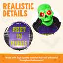 JOYIN Halloween Decorations Outdoor Graveyard Tombstone, Glow Skeleton Gravestone 16.5" 3D Plastic LED Tombstone Scary Haunted House Decor for Yard Garden Party Outside Lawn