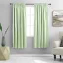 Light Lime Green Pretty Window Treatment Curtain Panels - 63 Inches Long Thermal Insulated Room Darkening Rod Pocket Drapes for Dining Room (2 Panels,52 x 63 Inch Length)
