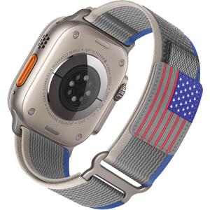 Trail Loop for Apple Watch Ultra Band 49mm 46mm 45mm 44mm 42mm 38mm iWatch Ultra 2 Band Women Men, Rugged Sport Strap Soft Nylon Wristband for Apple Watch Bands SE Series 9 8 7 6 5 4 3 2 1 Accessories, Grey Star