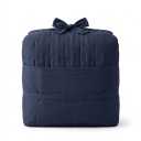 3-Piece Navy Blue Quilted Comforter Set (Full/Queen) - 100% Cotton Ultra-Soft Bedding Bundle with 1 Comforter (234cm x 244cm) & 2 Pillow Shams (61cm x 66cm)