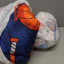 A Nice Night 6Pcs Bed in A Bag Full Sports Microfiber Modern Comforter Set, Navy Rugby Ball Printed Bedding Collections, for Boys Kids Teen