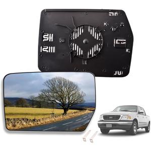 Driver Side Mirror Glass Compatible for Ford F150 2004-2014 Front Left Side Rear View Mirror Glass w/Heated 4L3Z-17K707-DB