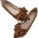 Stunner Womens Flats Fashion Pointed Toe Bowknot Ballet Flats Cute Slip On Dress Flats Comfortable Party Wedding Flats, Size 44