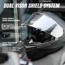 CYRIL Modular Motorcycle Helmet DOT Approved, Flip Up Full Face for Adults, Size: XX-Large
