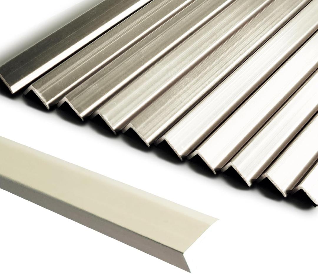 SUNWINGS 10-Pack 12 Inch Peel and Stick Aluminum Tile Trim, Decorative Kitchen Backsplash Trim Edge, Metal Self-Adhesive Tile Liner, Shiny Gold
